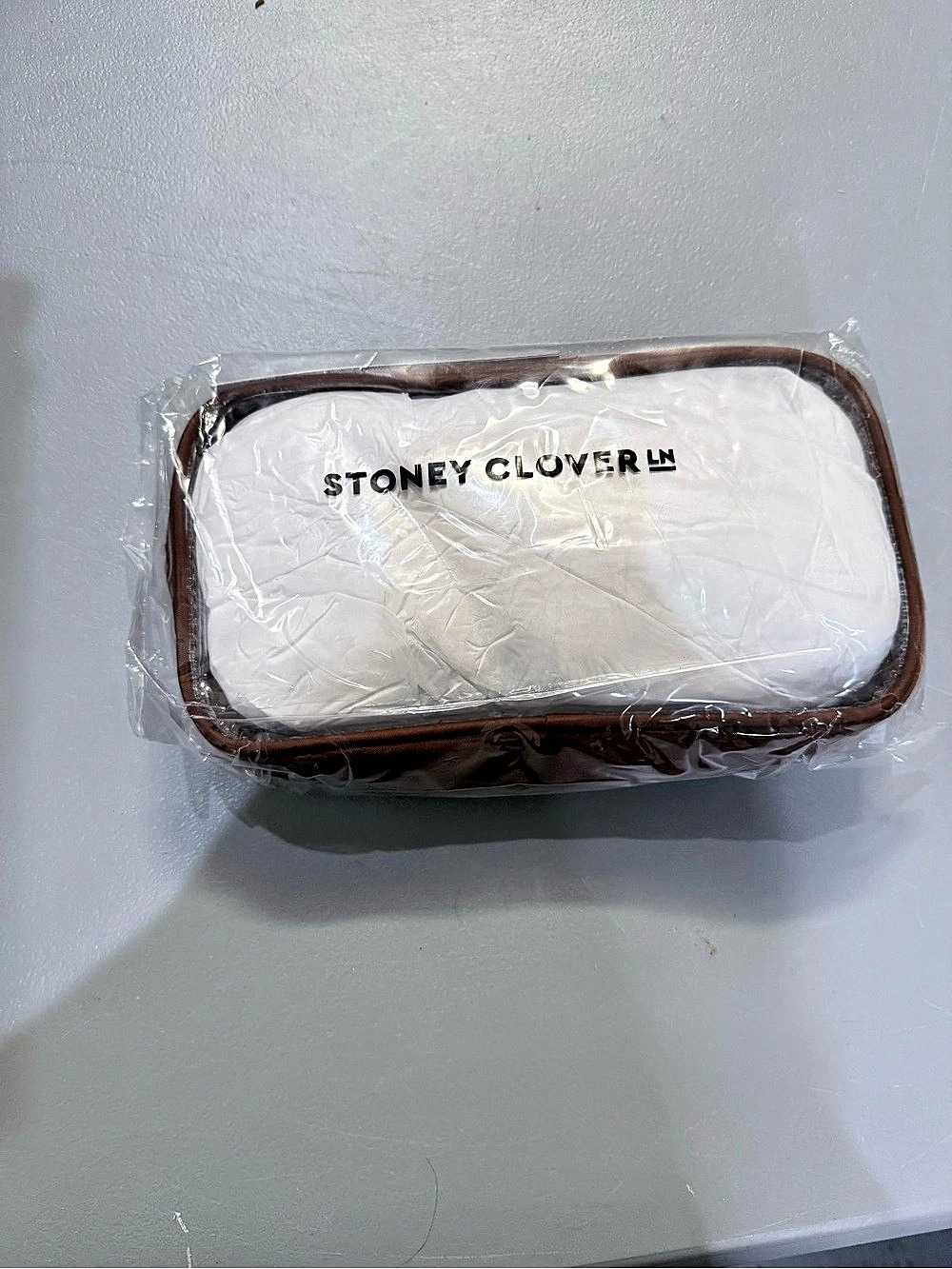 Stoney Clover Lane Small Chocolate Clear Front Pouch